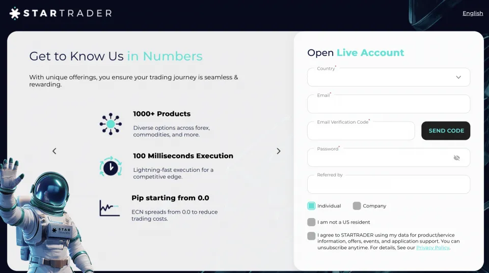 STARTRADER Account Opening