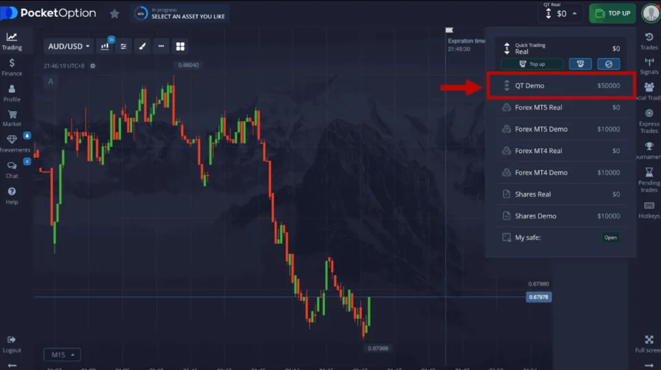 Pocket Option Demo Account for Binary Options Trading in India