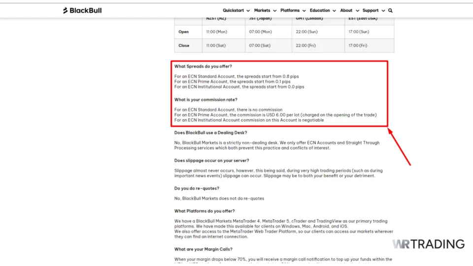 BlackBull Markets Stock CFD Trading Conditions and Fees