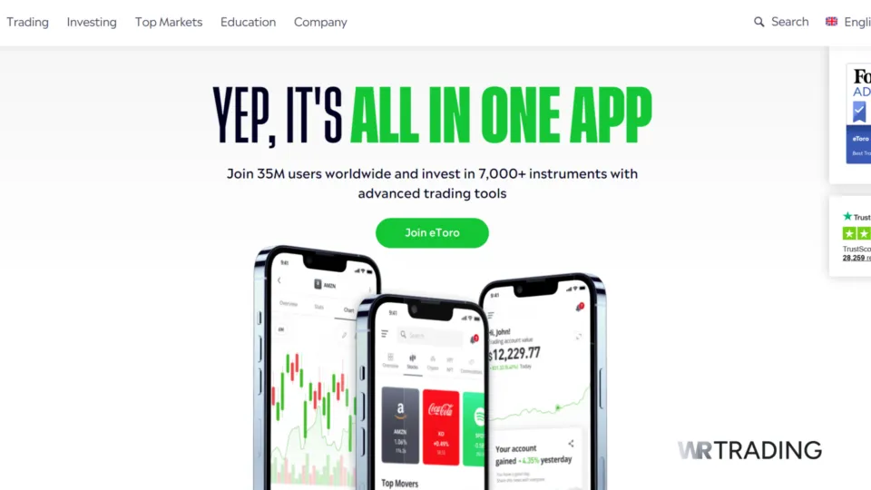 eToro Best Forex Broker in Australia