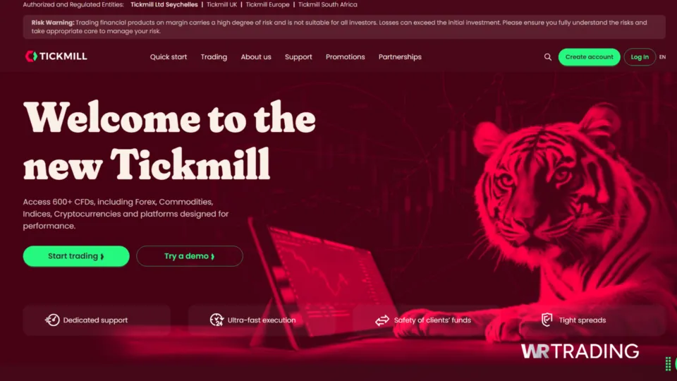 Tickmill Forex Broker with Trailing Stop Loss Function