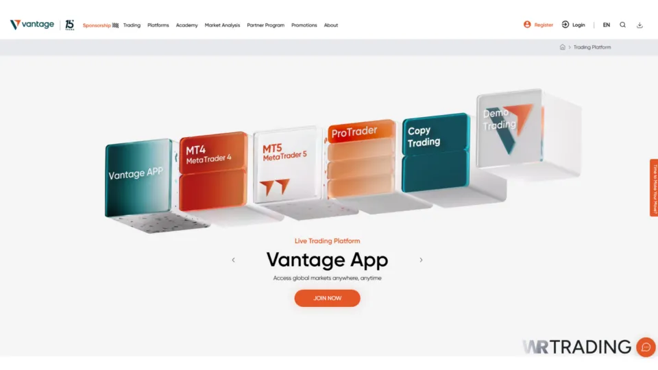 Vantage Markets Trading Platforms Available