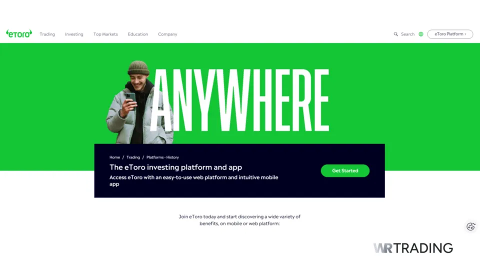 eToro Markets Trading Platforms Available