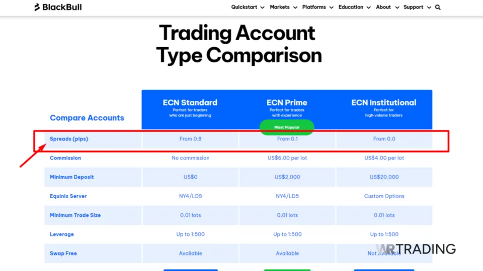 BlackBull Markets Zero Spread Accounts 