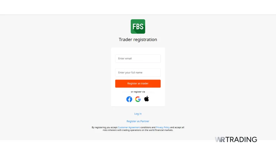 FBS MetaTrader 5 Demo Account Sign Up