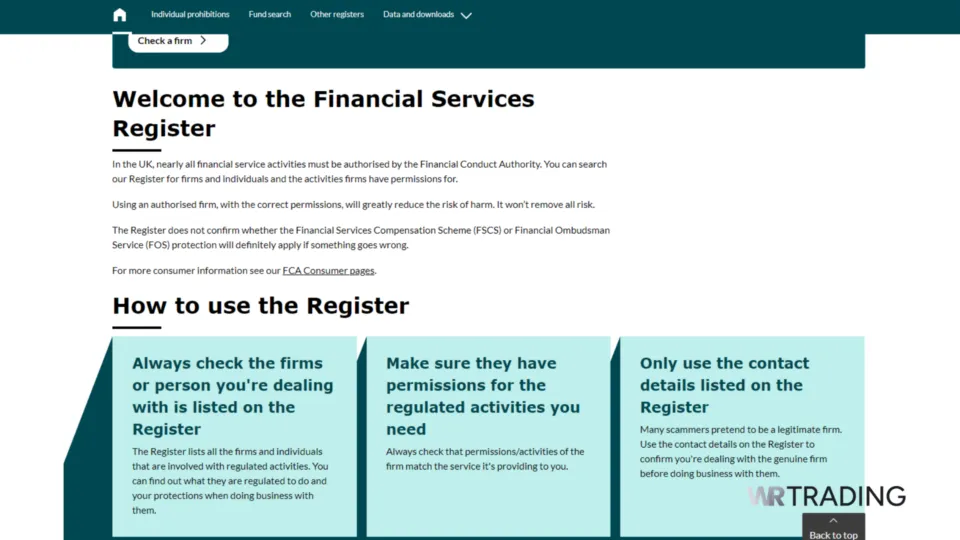 FCA Financial Services Register