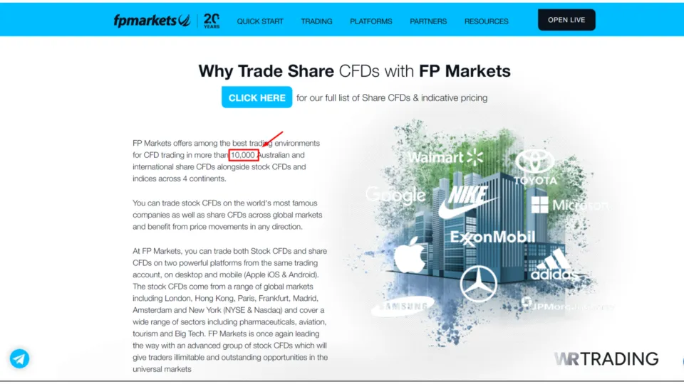 FP Markets CFD Trading and Assets