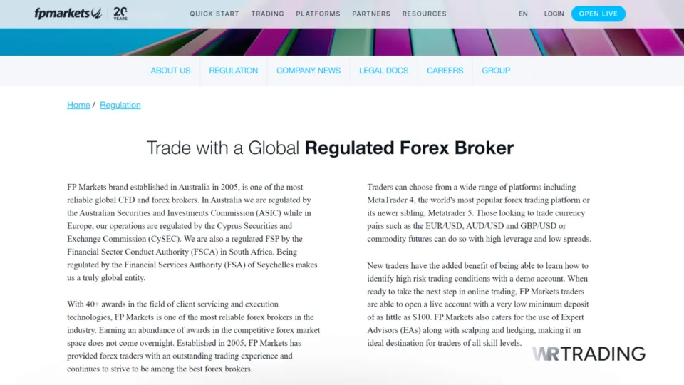 FP Markets Regulations
