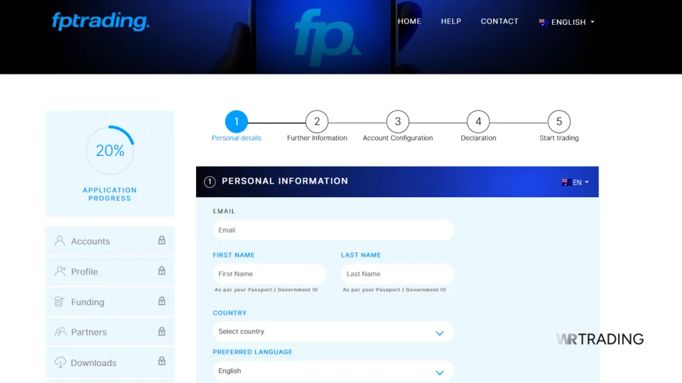 FP Trading Islamic Account Registration