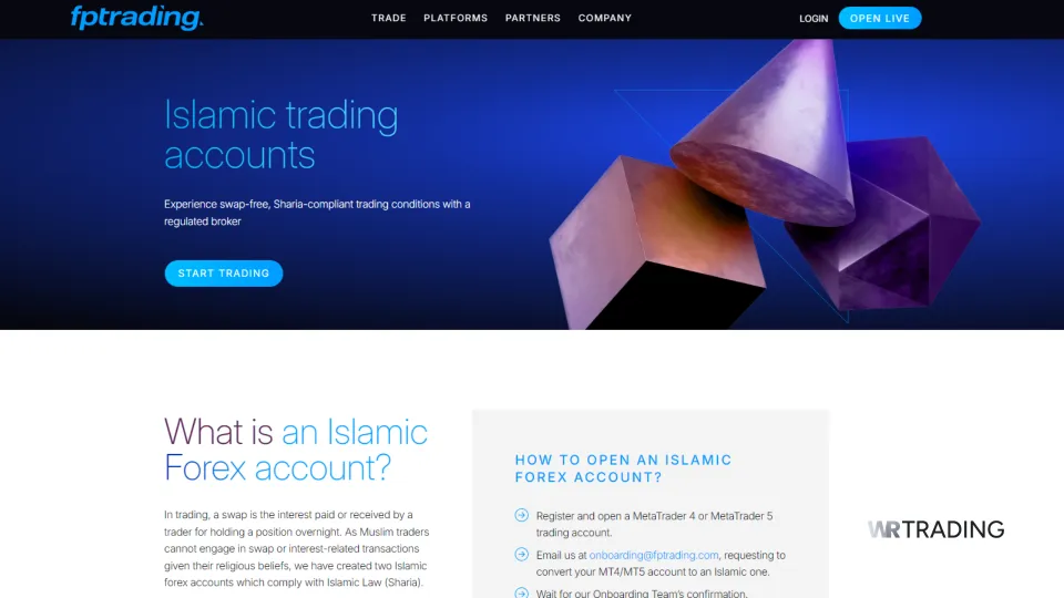 FP Trading Swap Free Account for Halal Trading