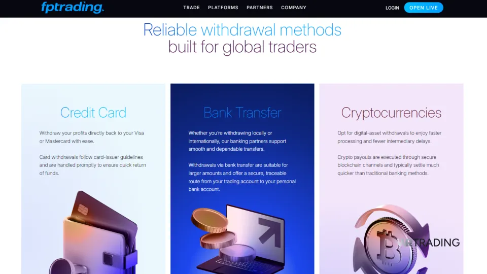 FP Trading Withdrawal Methods