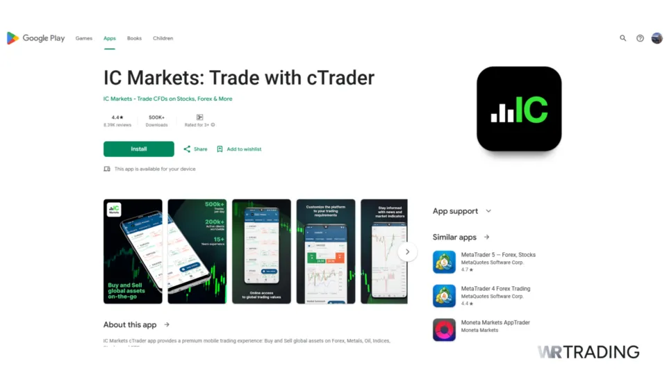 IC Markets cTrader Trading App