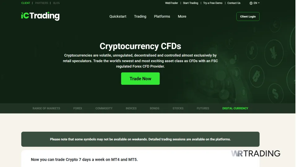 IC Trading Best Crypto CFD Broker