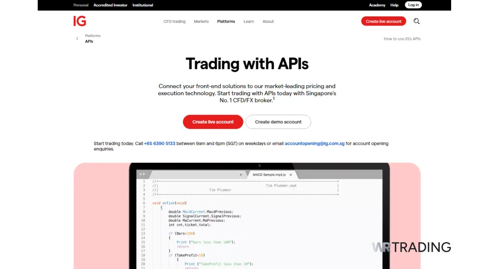 IG Forex Broker with Trading API