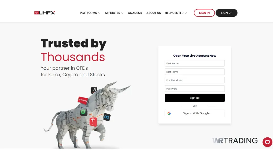 LHFX Platform Website Details