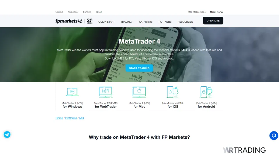 Metatrader 4 (MT4) Broker FP Markets