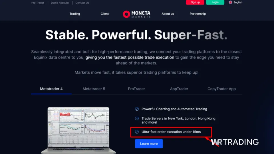 Moneta Markets Instant Execution Forex Broker