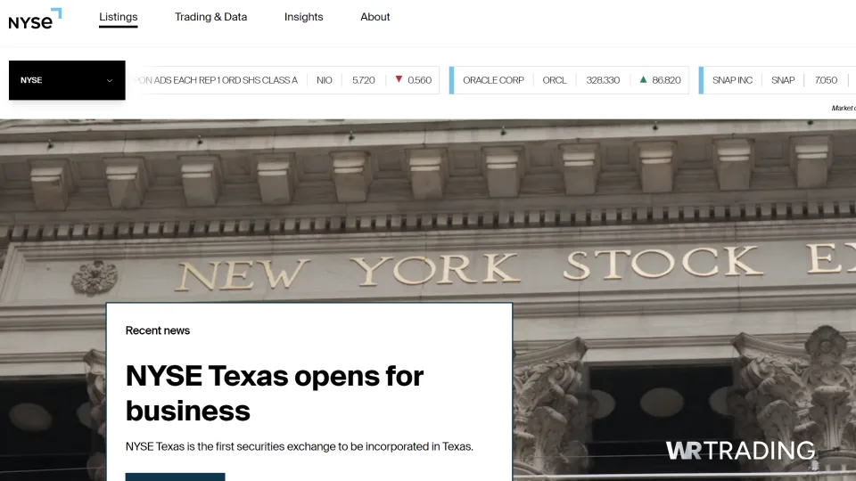 New York Stock Exchange Website