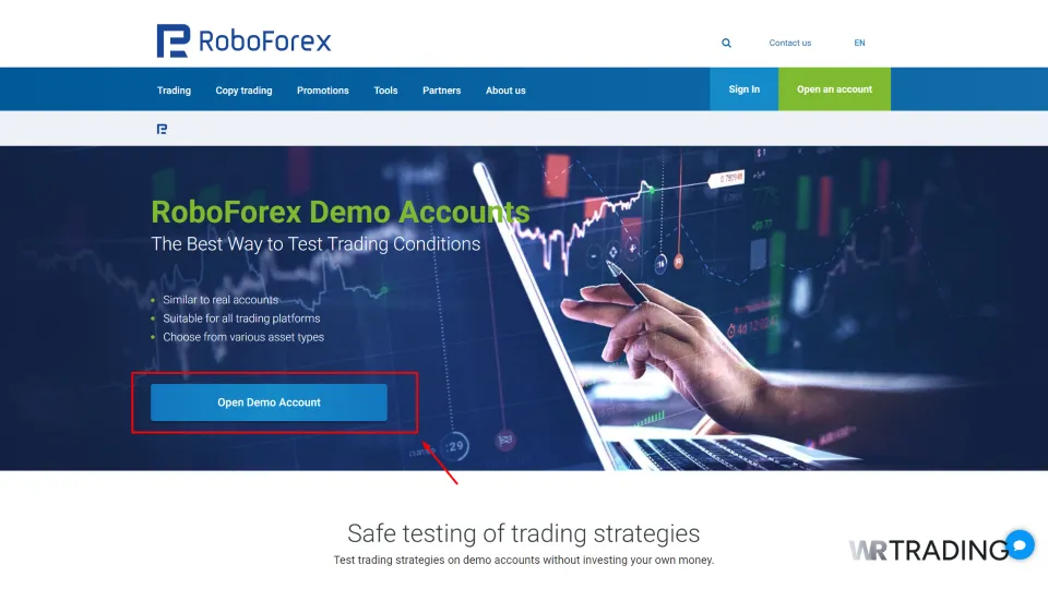 RoboForex MetaTrader 5 Demo Account Sign Up