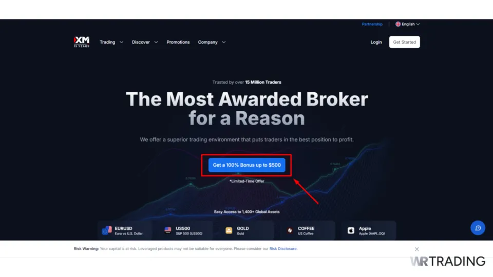 XM Open Demo Trading Account Page