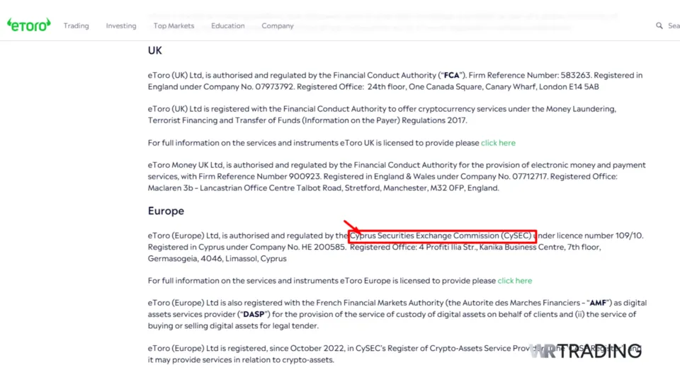 eToro Best CySEC Regulated Forex Broker