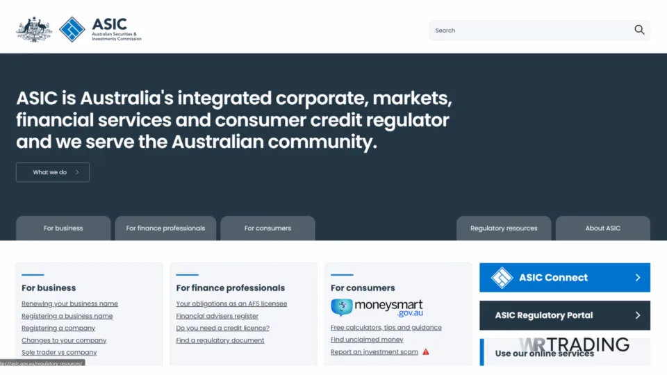 ASIC Regulation Website