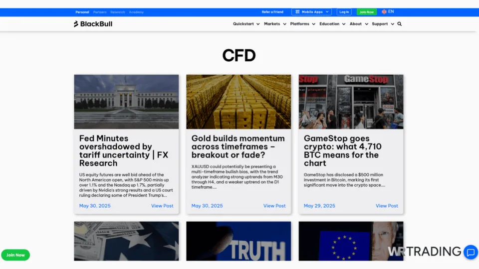 BlackBull Markets CFD Trading and Assets