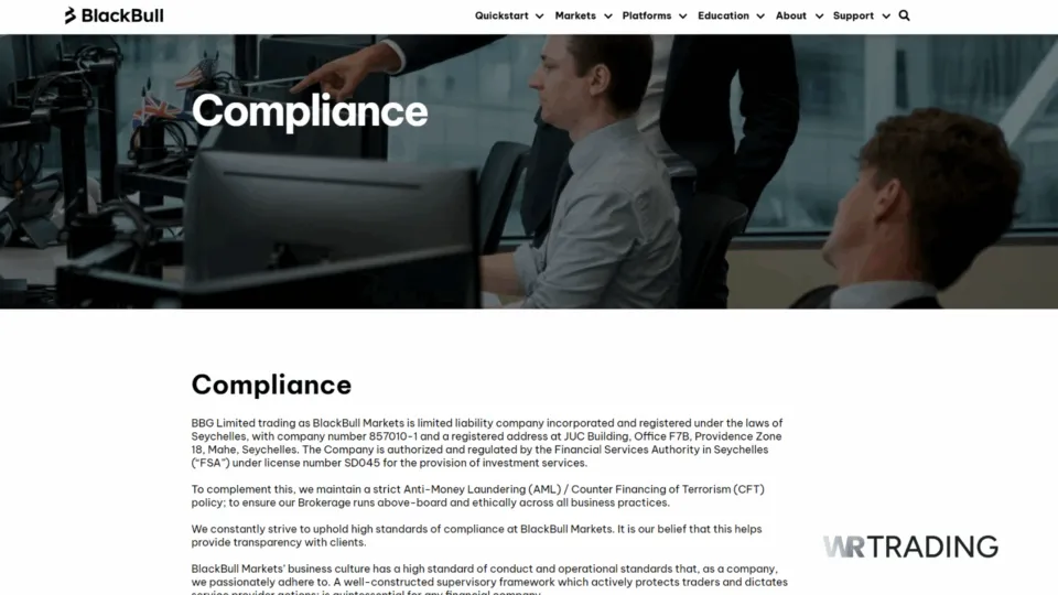 BlackBull Markets Compilance