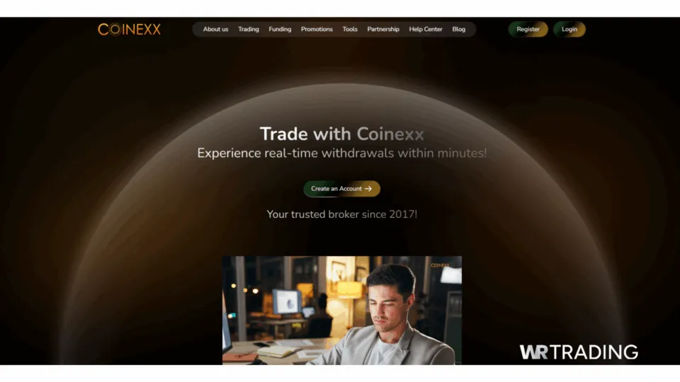 Coinexx Platform Website Details