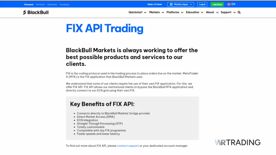 BlackBull Markets FIX API Trading Benefits and Details