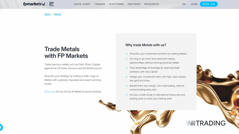 FP Markets Best Broker to trade Silver XAG/USD