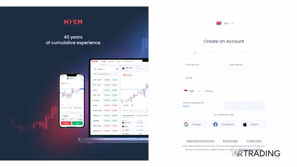 HYCM Fixed Spread Forex Broker Account Registration