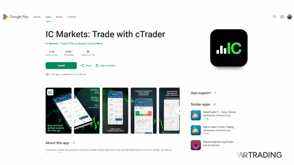 IC Markets cTrader Trading App