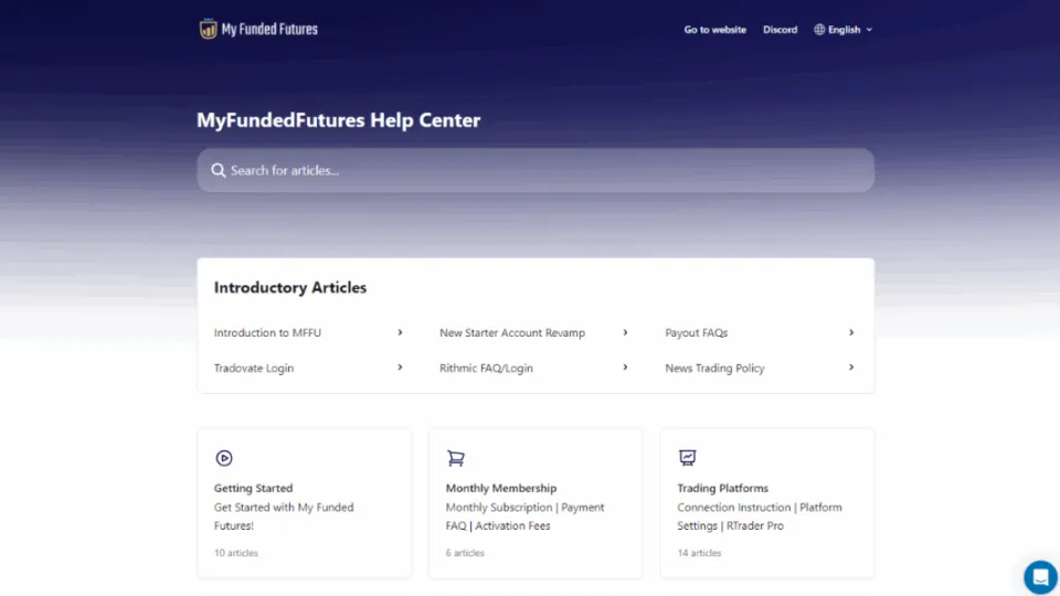 My Funded Futures - Help Center