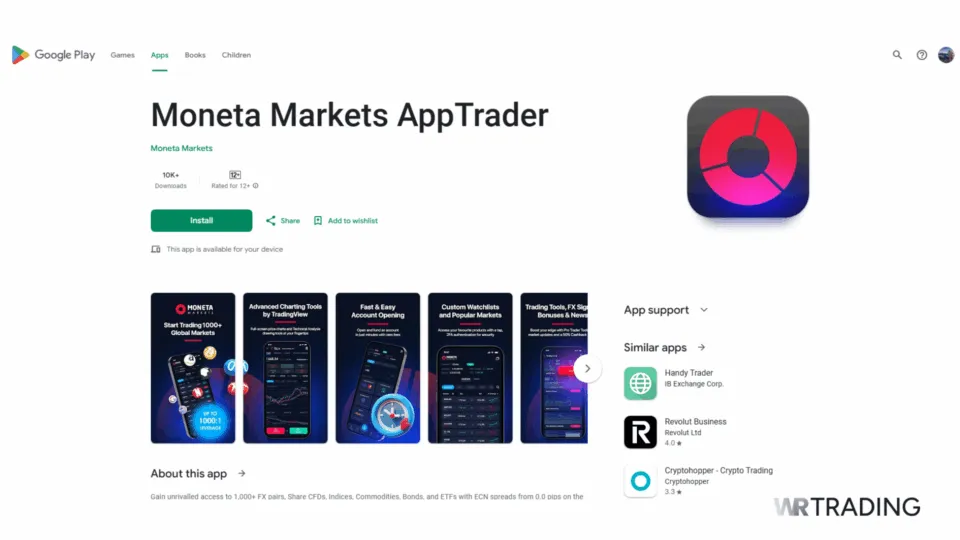 Moneta Markets Trading App