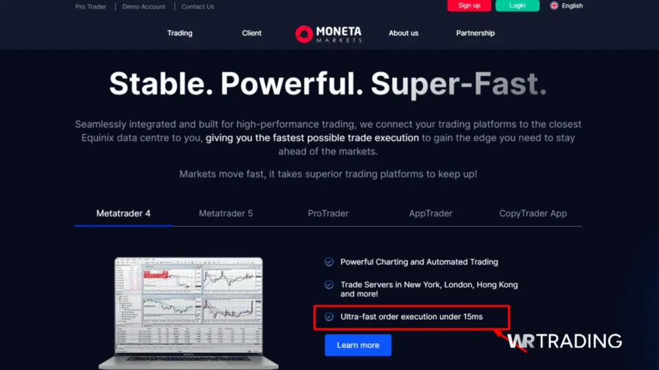 Moneta Markets Instant Execution Forex Broker