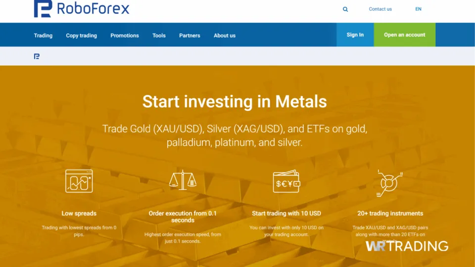 RoboForex Best Broker to trade Silver XAG/USD