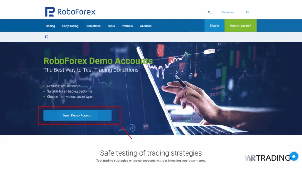 RoboForex MetaTrader 4 Demo Account Sign Up