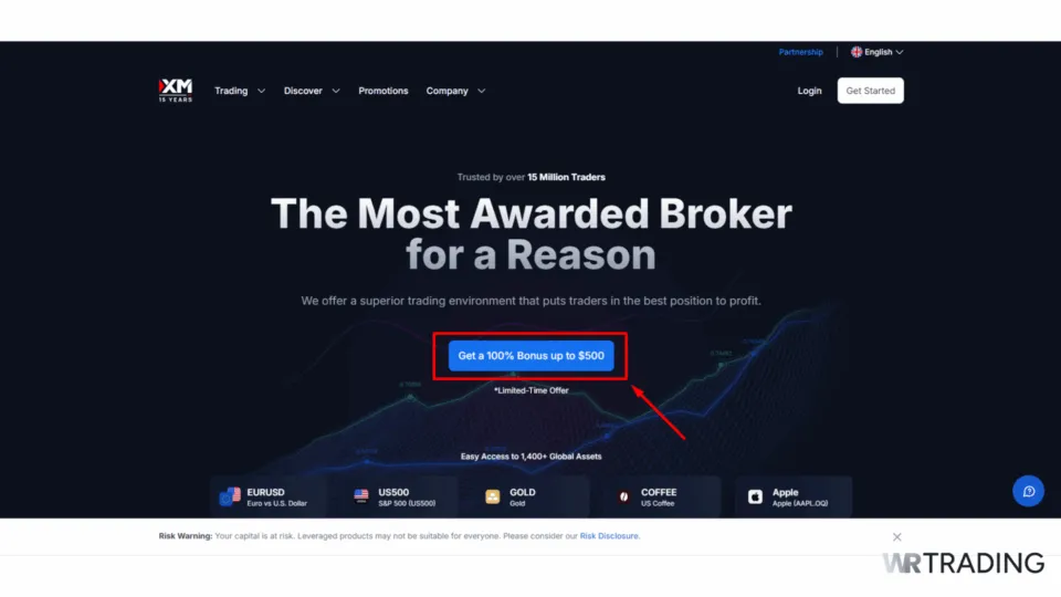 XM Open Demo Trading Account Page
