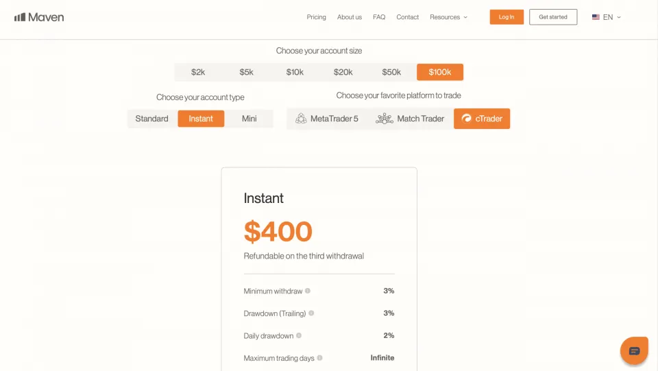 Maven Trading Instant Account