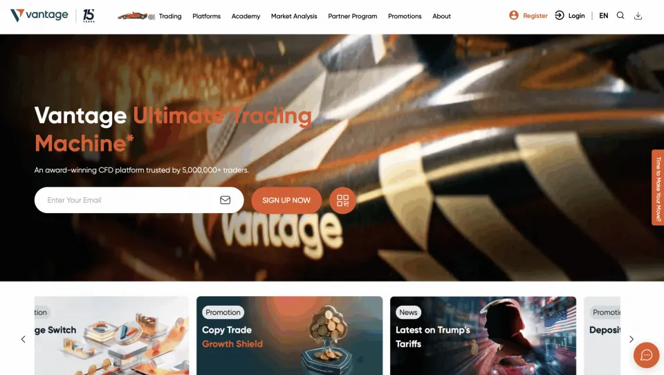 Vantage - Non-ESMA regulated Forex Broker