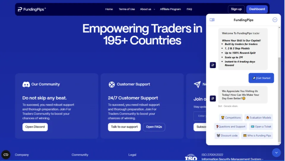 Funding Pips Support