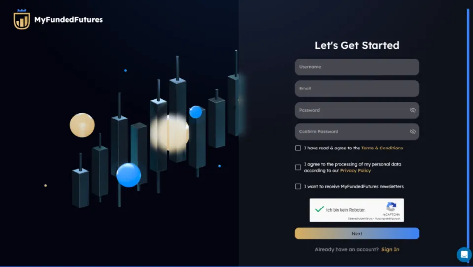 My Funded Futures - Registration