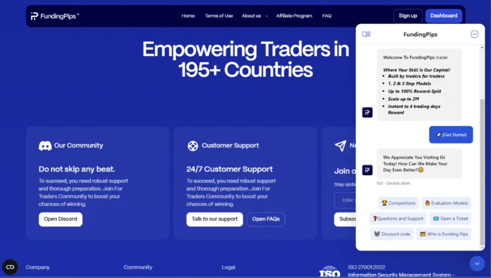 Funding Pips Support