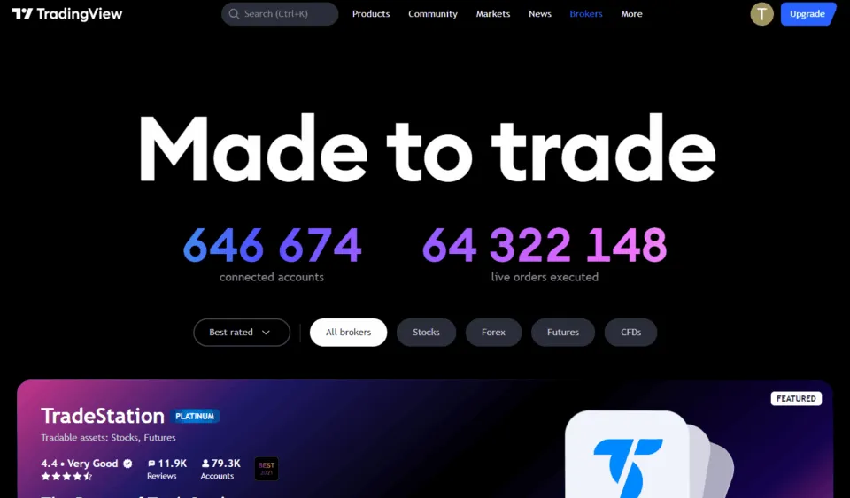 connect TradingView with your broker