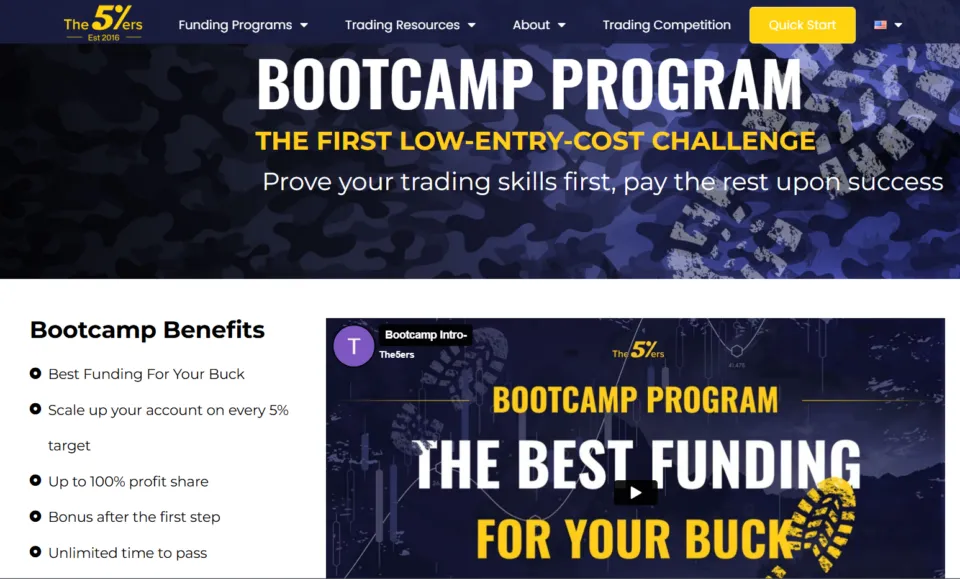 The 5%ers Bootcamp Program