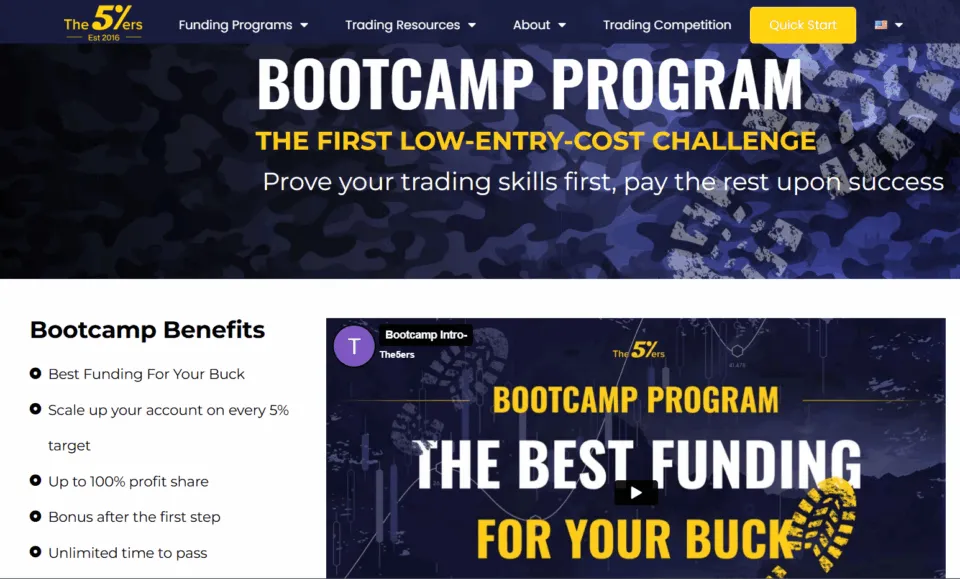 The 5%ers Bootcamp Program