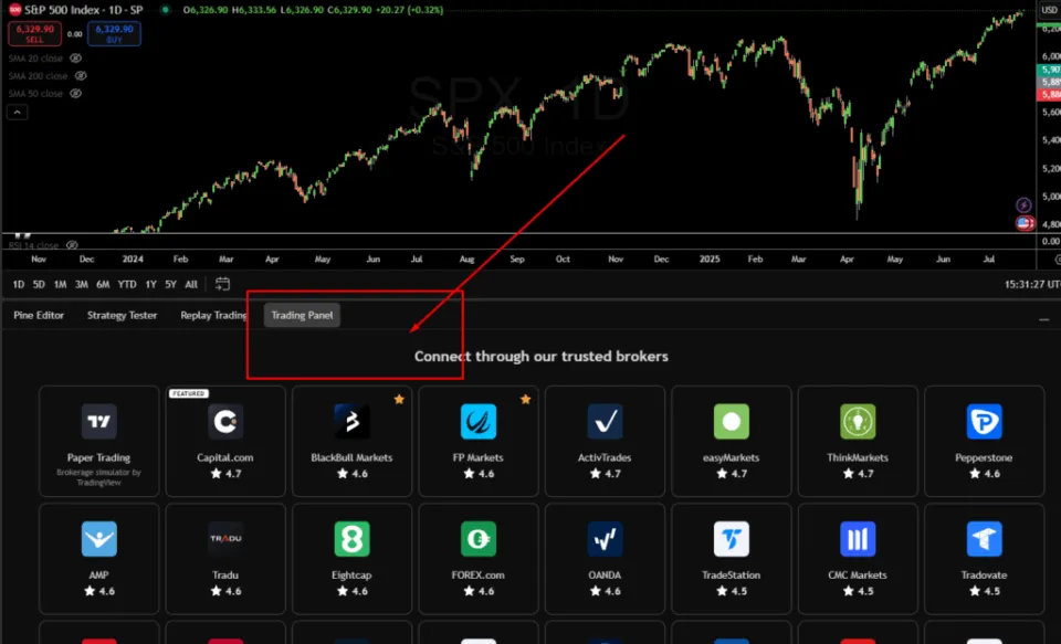 Connect your broker with TradingView