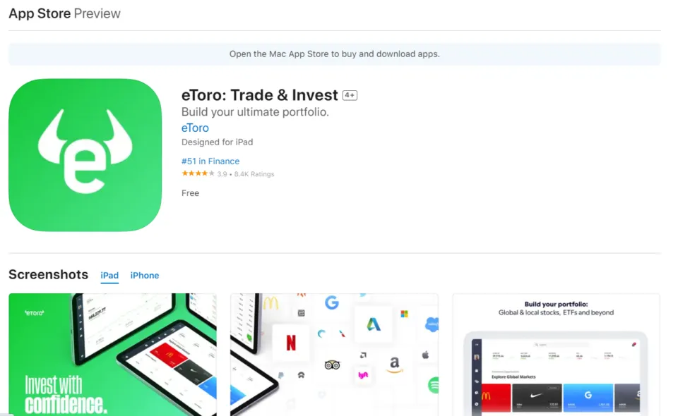 eToro app