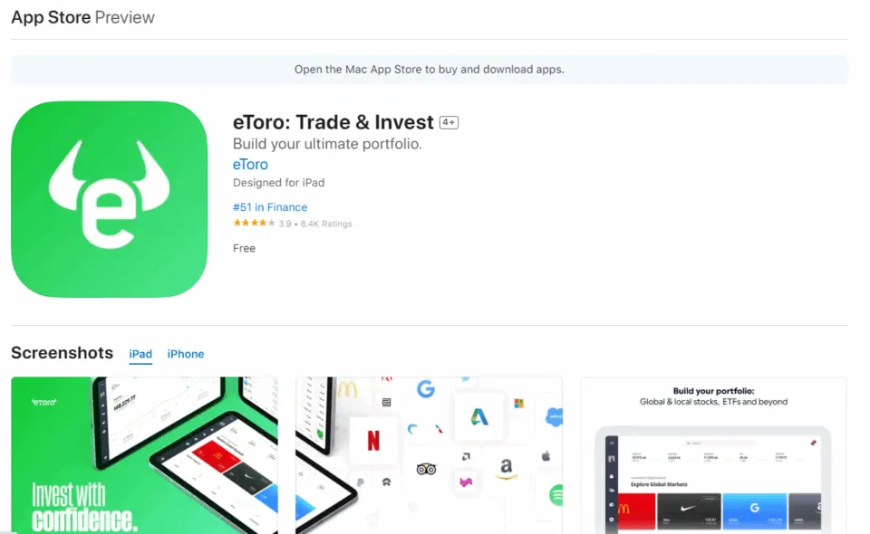 eToro app